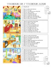 English Worksheet: Noelias house. (There is/There are. )