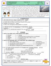 English Worksheet: global test first bac 