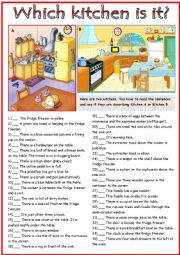 English Worksheet: Which kitchen is it?