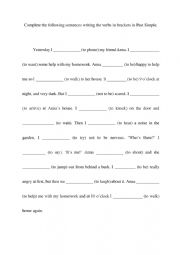 English Worksheet: Past Simple