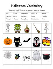 Halloween Vocabulary