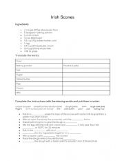 English Worksheet: Irish scones