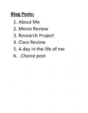 English Worksheet: Blogging lesson