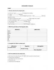 English Worksheet: Past Simple