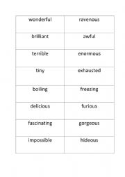 English Worksheet: Strong adjectives
