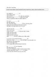 English Worksheet: Elton John, Your Song, Blanks