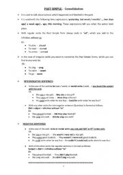 English Worksheet: Past Simple- Consolidation