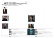 English Worksheet: Guess Who Harry Potter