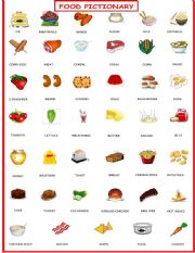 English Worksheet: Food Pictionary  1 OF 3 exercise set