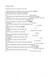 English Worksheet: Passive Voice Excercises