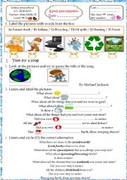 English Worksheet: Pollution 