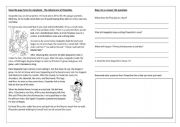 English Worksheet: Reading Comprehension - Pinocchio