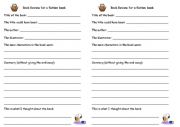 English Worksheet: Fiction and non-fiction book review