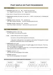 English Worksheet: Past simple or Progressive - Leaflet