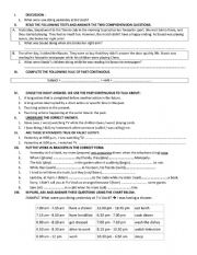 English Worksheet: Past Continuous (Discovery Method)