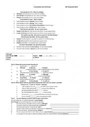 English Worksheet: Expressing concession and contrast