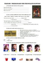 English Worksheet: Trailer Charlie and the chocolate factory
