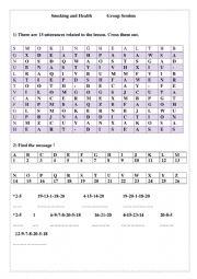 English Worksheet: Mod 3 Lesson Smoking Group Session