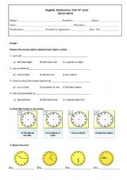 English Worksheet: test
