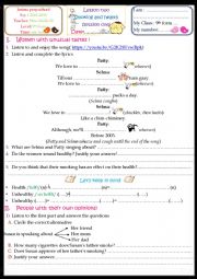 English Worksheet: smoking and health