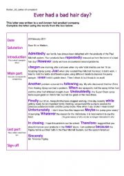 English Worksheet: Linking Words