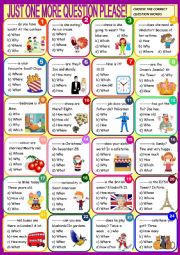 English Worksheet: Question words: practice for young learners