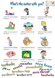 English Worksheet: illness