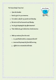 English Worksheet: Future Simple