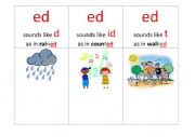 English Worksheet: regular verbs ed reading rules -t-d-ed