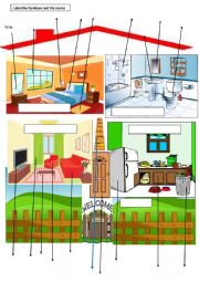 English Worksheet: house&furniture