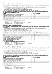 English Worksheet: ancient civilisations listening & speaking