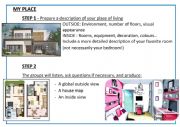 English Worksheet: My Place - blind dictation