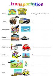 English Worksheet: transportation