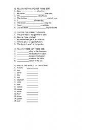 English Worksheet: a junior grammar revision