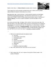 English Worksheet: I have a dream speech, Martin Luther King