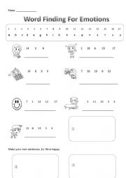 English Worksheet: emotions