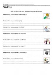 English Worksheet: Daily Activities and Routines