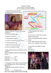 English Worksheet: What is she like? Luela de la Twig.