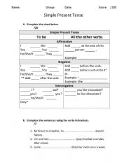 English Worksheet: Simple Present VS Simple Past