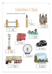 English Worksheet: London I spy