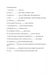 English Worksheet: Unreal Past