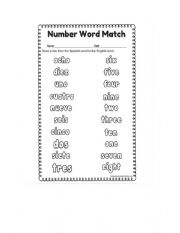 English Worksheet: numbers 1-10
