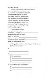 English Worksheet: Past simple regular verbs revision