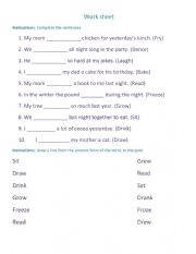 Verbs worksheet 2