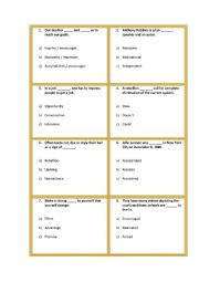 English Worksheet: Who wants to be a millionaire?