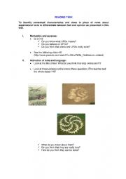 English Worksheet: READING TASK ABOUT CROP CIRCLES IN UK