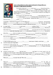 English Worksheet: Barack Obama 