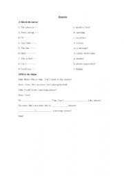 English Worksheet: Telephone dialogue