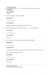 English Worksheet: Coco Film Quiz