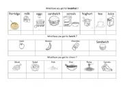 English Worksheet: What have you got for breakfast?